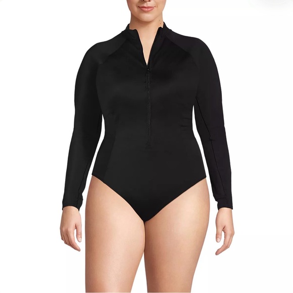 Lands' End Other - Black Long Sleeve Women's Swimsuit Lands End XL